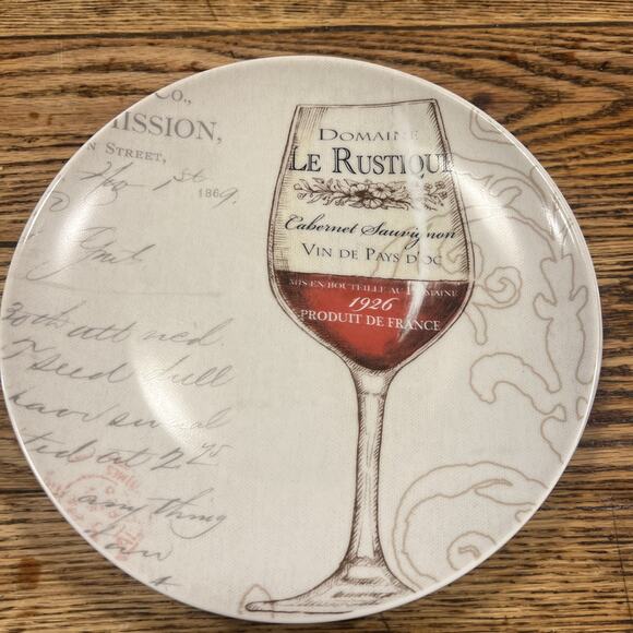 Set of 6 Designs ~ 11 Prima "FRENCH WINE" 8.5” Salad / Dinner Plates GORGEOUS! - Picture 8 of 14